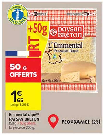 emmental râpé paysan breton