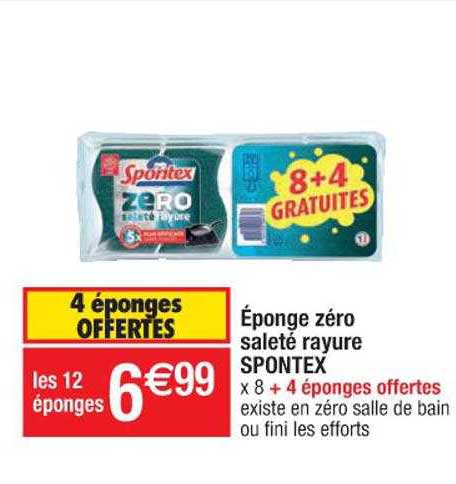 éponge zéro saleté rayure spontex