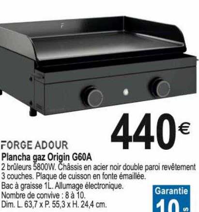 forge adour plancha gaz origin g60a