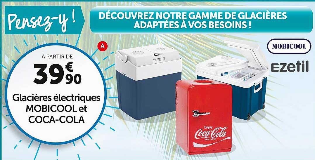 glacières électriques mobicool et coca-cola ezetil mobicool
