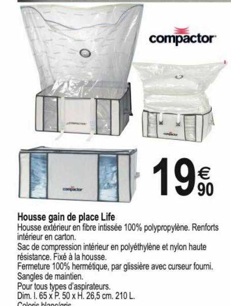 housse gain de place life compactor