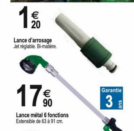 lance métal 6 fonctions