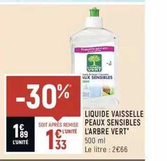liquide vaisselle peaux sensibles l'arbre vert