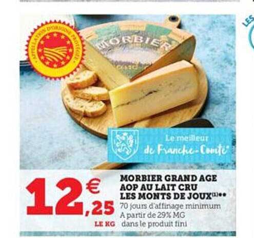 morbier grand âge aop au lait cru les monts de joux