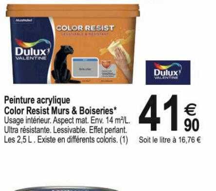 Peinture Acrylique Color Resist Murs & Boiseries Dulux
