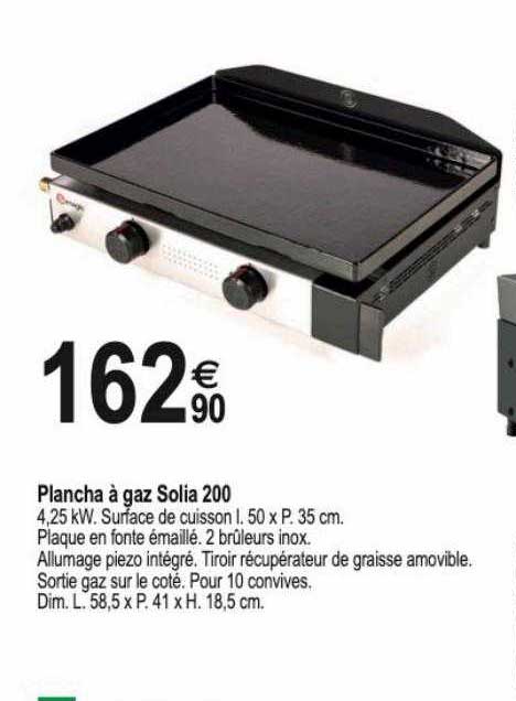 plancha à gaz solia 200