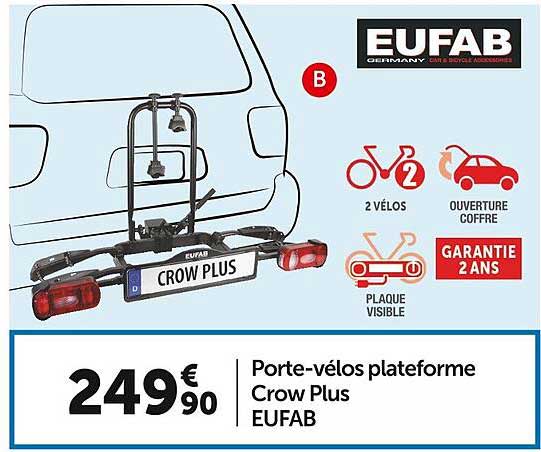 porte-vélos plateforme crow plus eufab