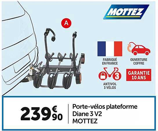 porte-vélos plateforme diane 3 v2 mottez