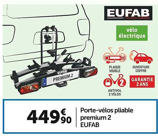 porte-vélos pliable premium 2 eufab