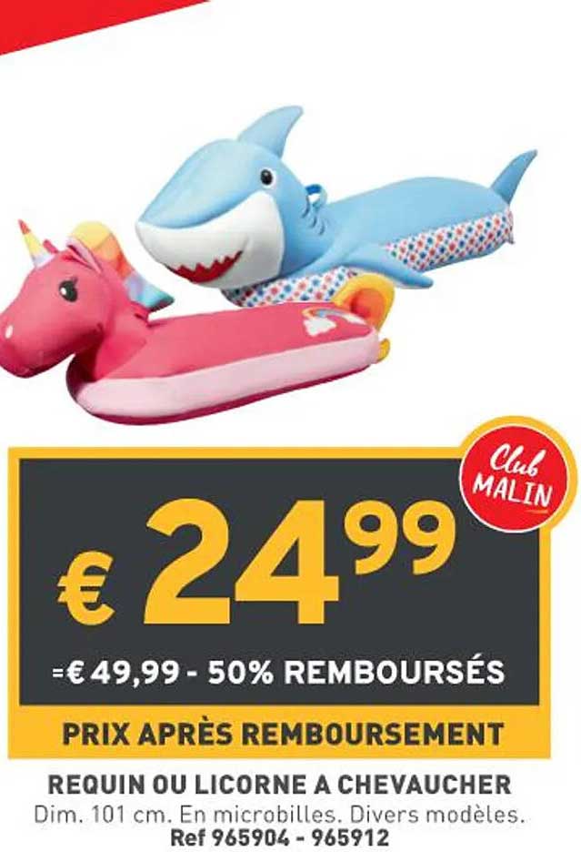 requin ou licorne à chevaucher