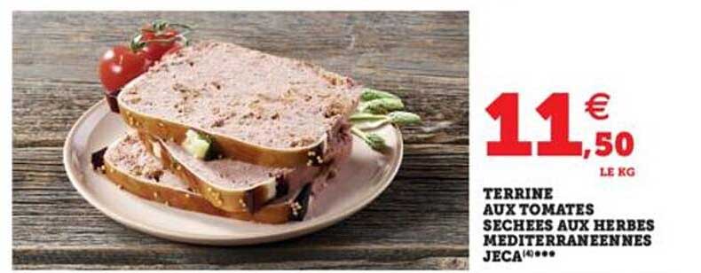 terrine aux tomates séchées aux herbes méditerranéennes jeca