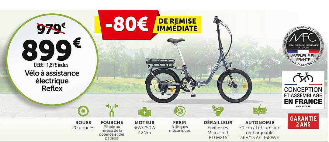 vélo à assistance électrique reflex