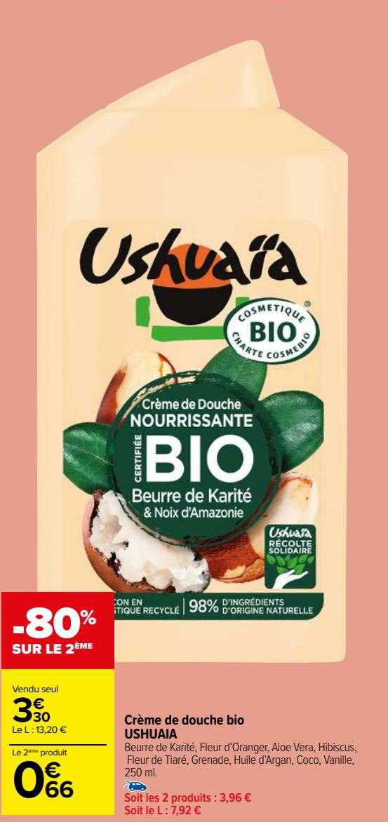 Crème De Douche Bio Ushuaïa
