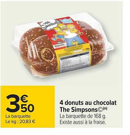 4 donuts au chocolat the simpsons