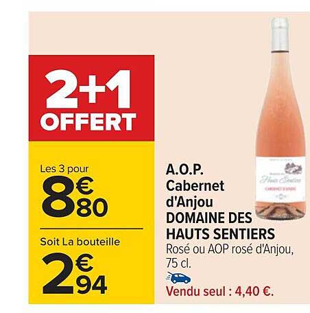 a.o.p. cabernet d'anjou domaine des hauts sentiers