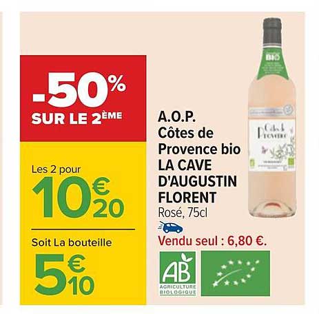 a.o.p. côtes de provence bio la cave d'augustin florent