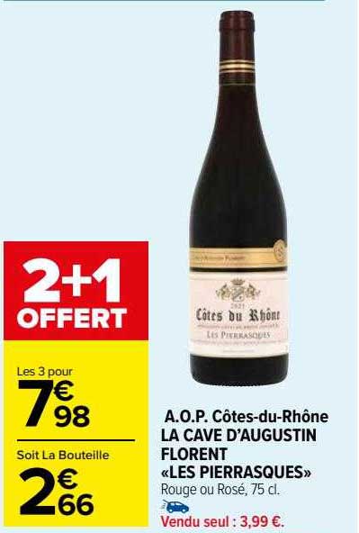 a.o.p. côtes-du-rhône la cave d'augustin florent «les pierrasques»