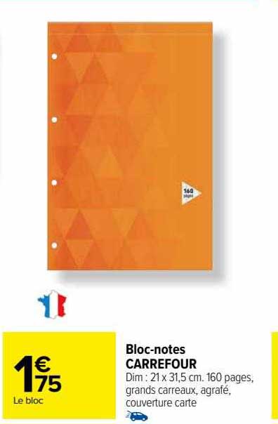 Bloc-notes Carrefour