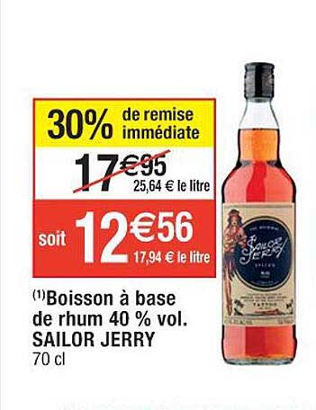 boisson à base de rhum 40% vol. sailor jerry