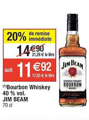 bourbon whiskey 40% vol. jim beam