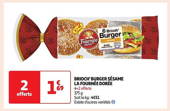 brioch' burger sésame la fournée dorée