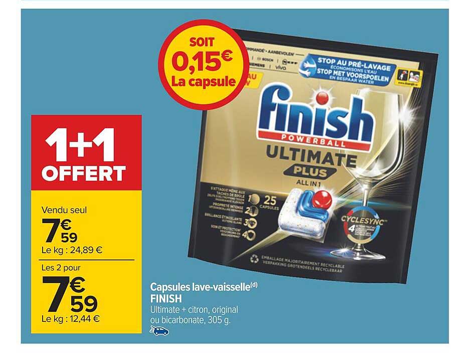 capsules lave-vaisselle finish