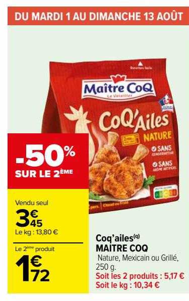 coq'ailes maître coq