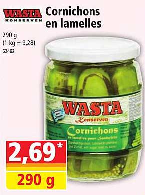 Cornichons En Lamelles Wasta
