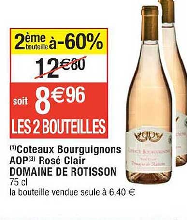 côteaux bourguignons aop rosé clair domaine de rotisson