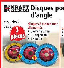 disques à tronçonner diamantés kraft werkzeuge