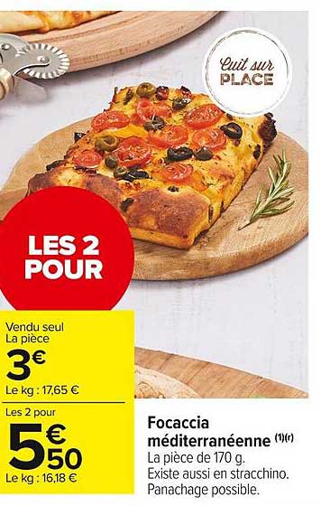 Focaccia Méditerranéenne