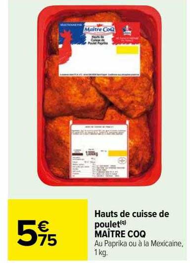 hauts de cuisse de poulet maître coq