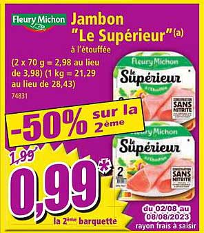 jambon "le supérieur" à l'étouffée fleury michon