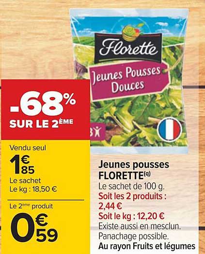 jeunes pousses florette