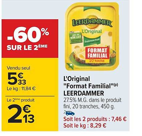 l'original "format familial" leerdammer