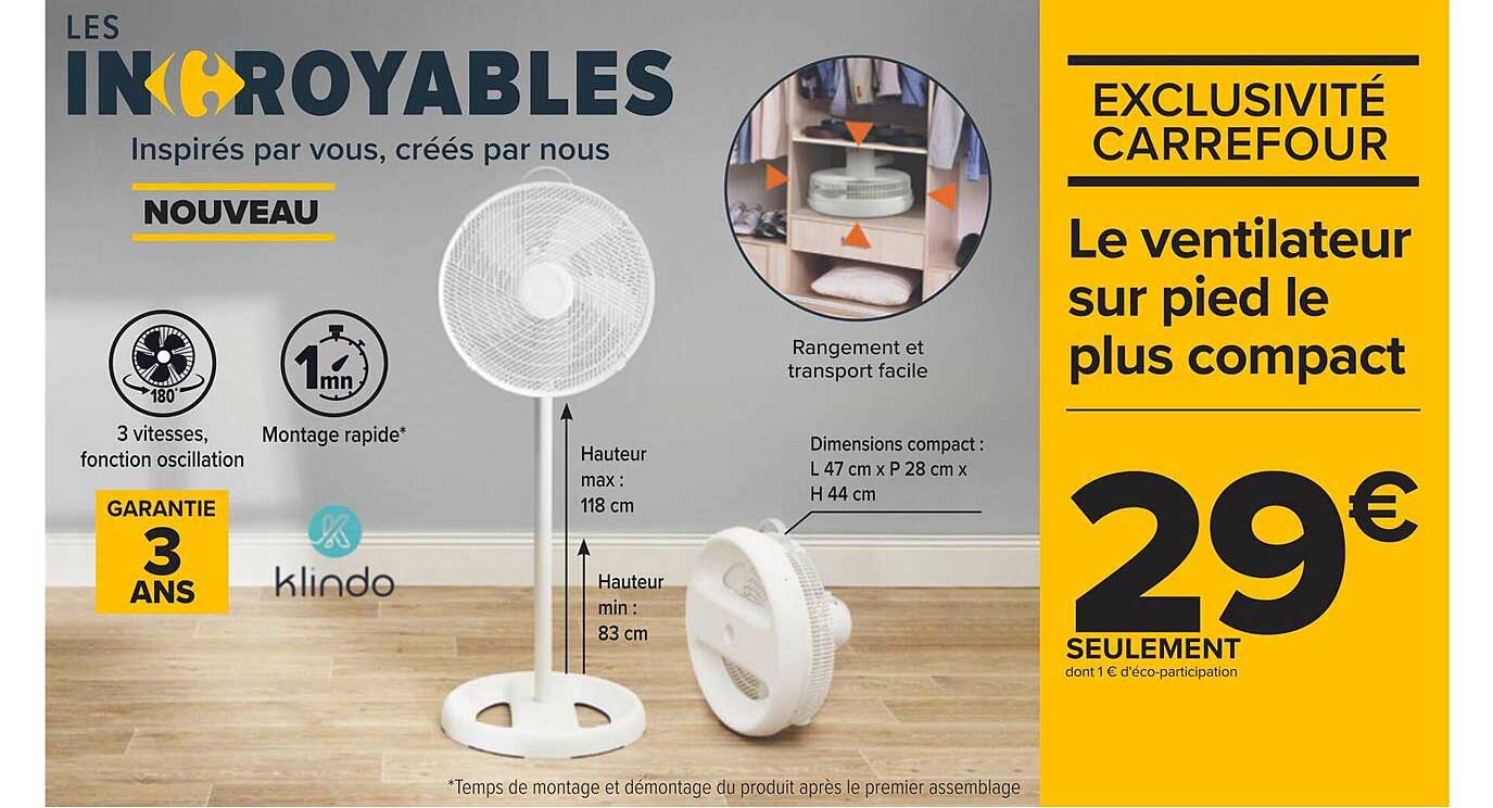 Le Ventilateur Sur Pied Le Plus Compact Klindo