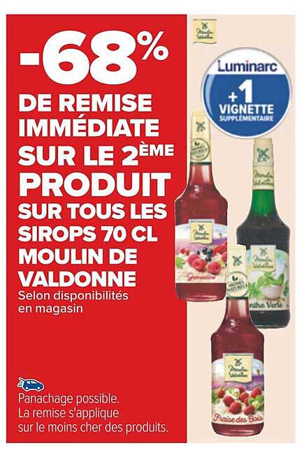 les sirops 70cl moulin de valdonne