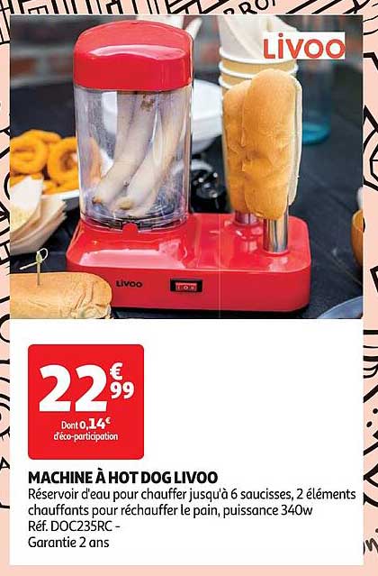 machine à hot dog livoo