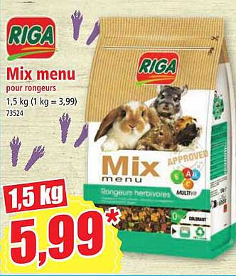 mix menu pour rongeurs riga