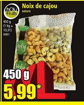 noix de cajou nature holy fruits