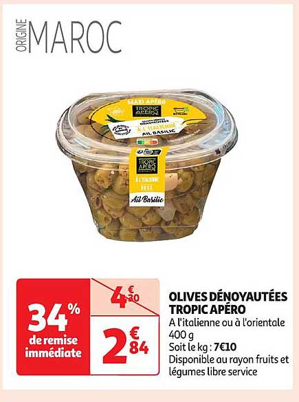 Olives Dénoyautées Tropic Apéro