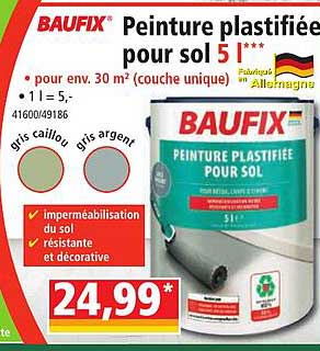 Peinture Plastifiée Pour Sol 5l Baufix