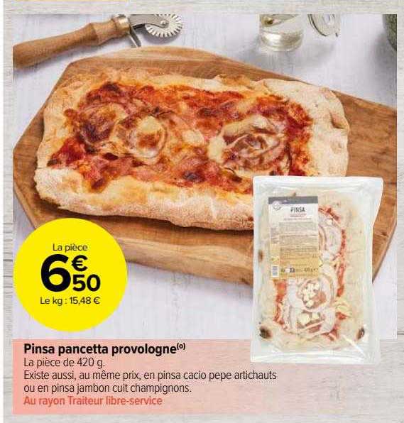 Pinsa Pancetta Provologne