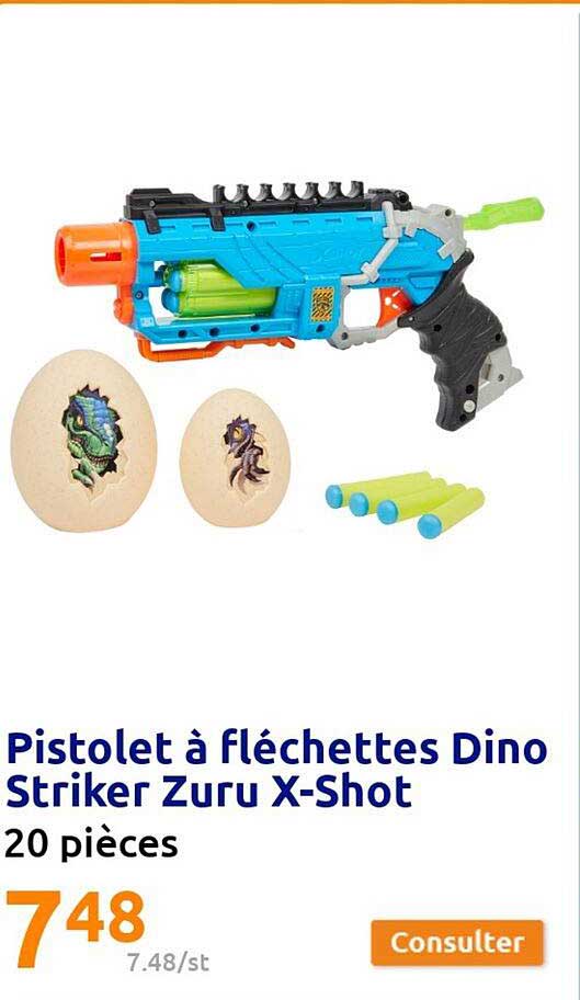 pistolet à fléchettes dino striker zuru x-shot