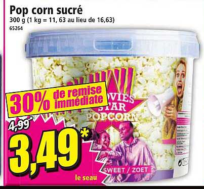 pop corn sucré