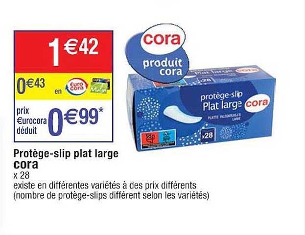 protège-slip plat large cora