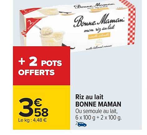 riz au lait bonne maman