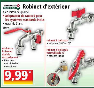 robinet d'extérieur powertec garden