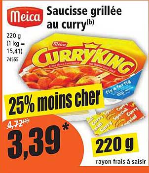 Saucisse Grillée Au Curry Meica