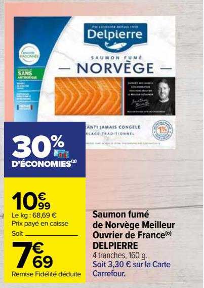 saumon fumé de norvège meilleur ouvrier de france delpierre